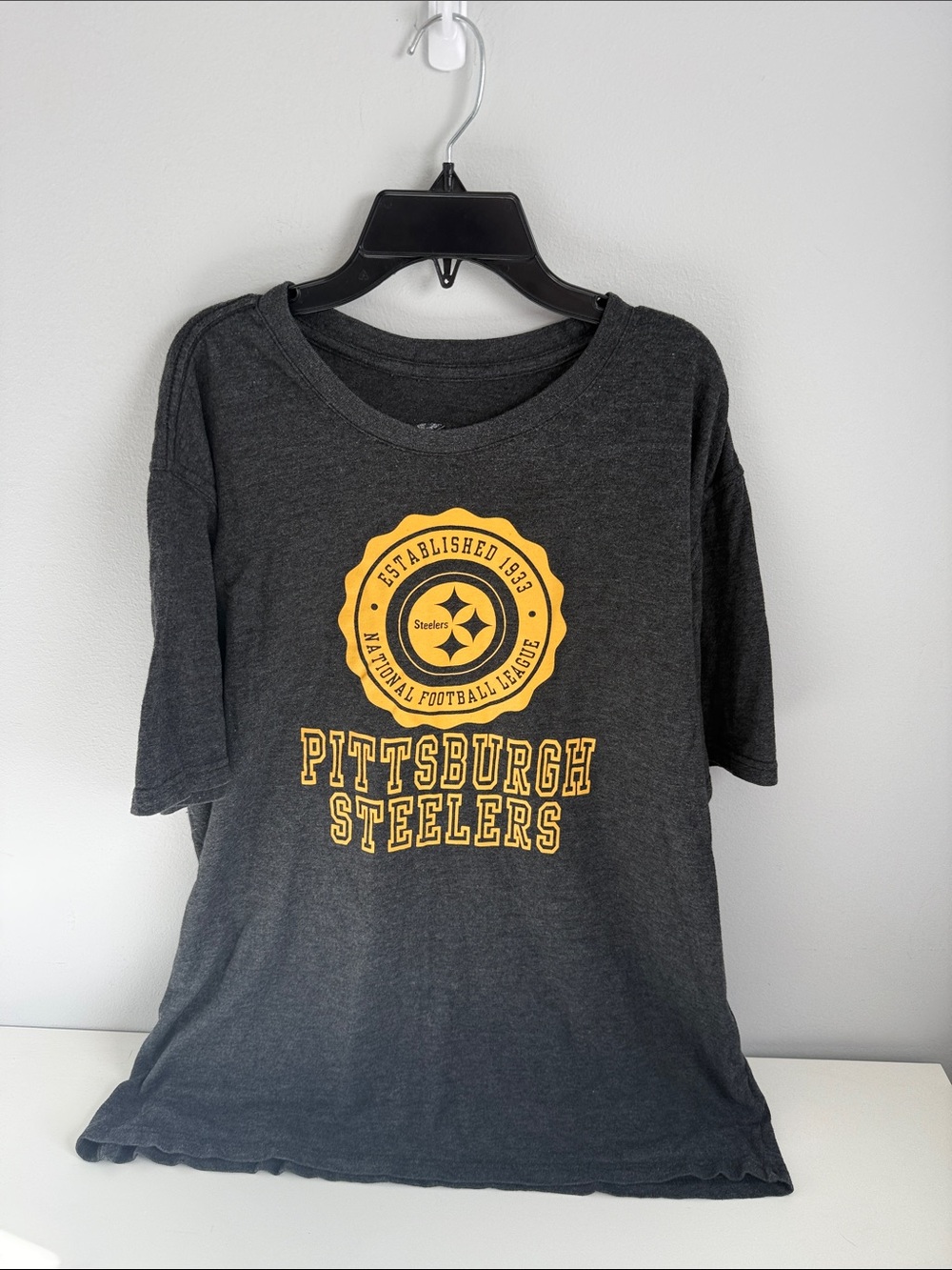 PITTSBURGH STEELERS Short Sleeve Tee - Black and Yellow